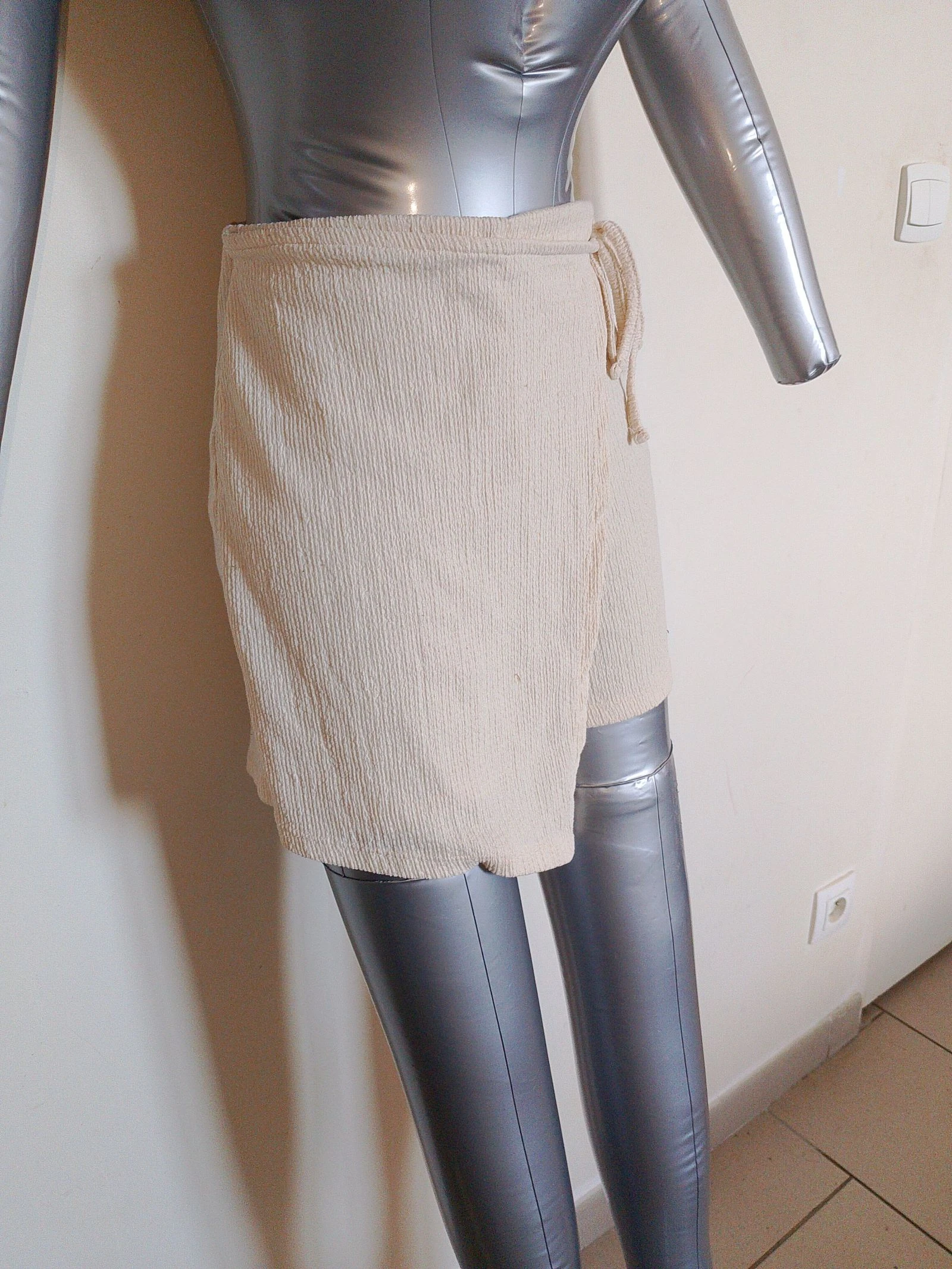Short-jupe (Skort) Beige Texturé - Don't Call Me Jennyfer – photo 3